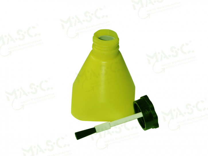 MASC Soldering fluid bottle with brush and outlet guard yellow