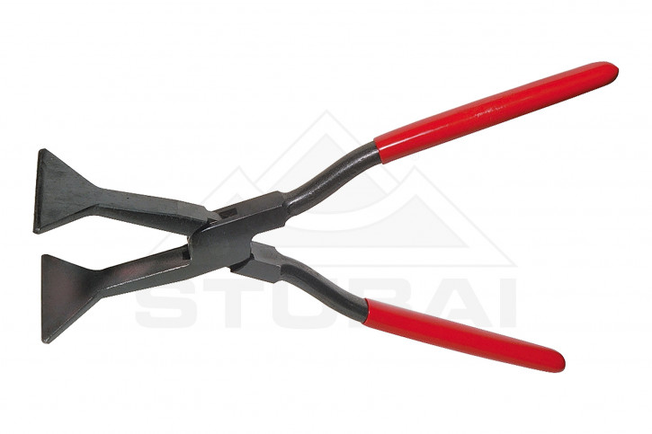 Quetschfalzzange PVC isoliert, durchgesteckt, 80 mm, rund
