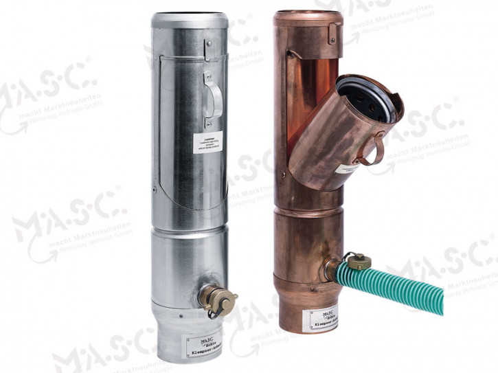 Zn Rainwater collector with Leaf Catcher for 80 mm pipes