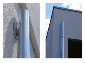 Zn Fassadenabzweig 100 mm mit Anschlussmuffe